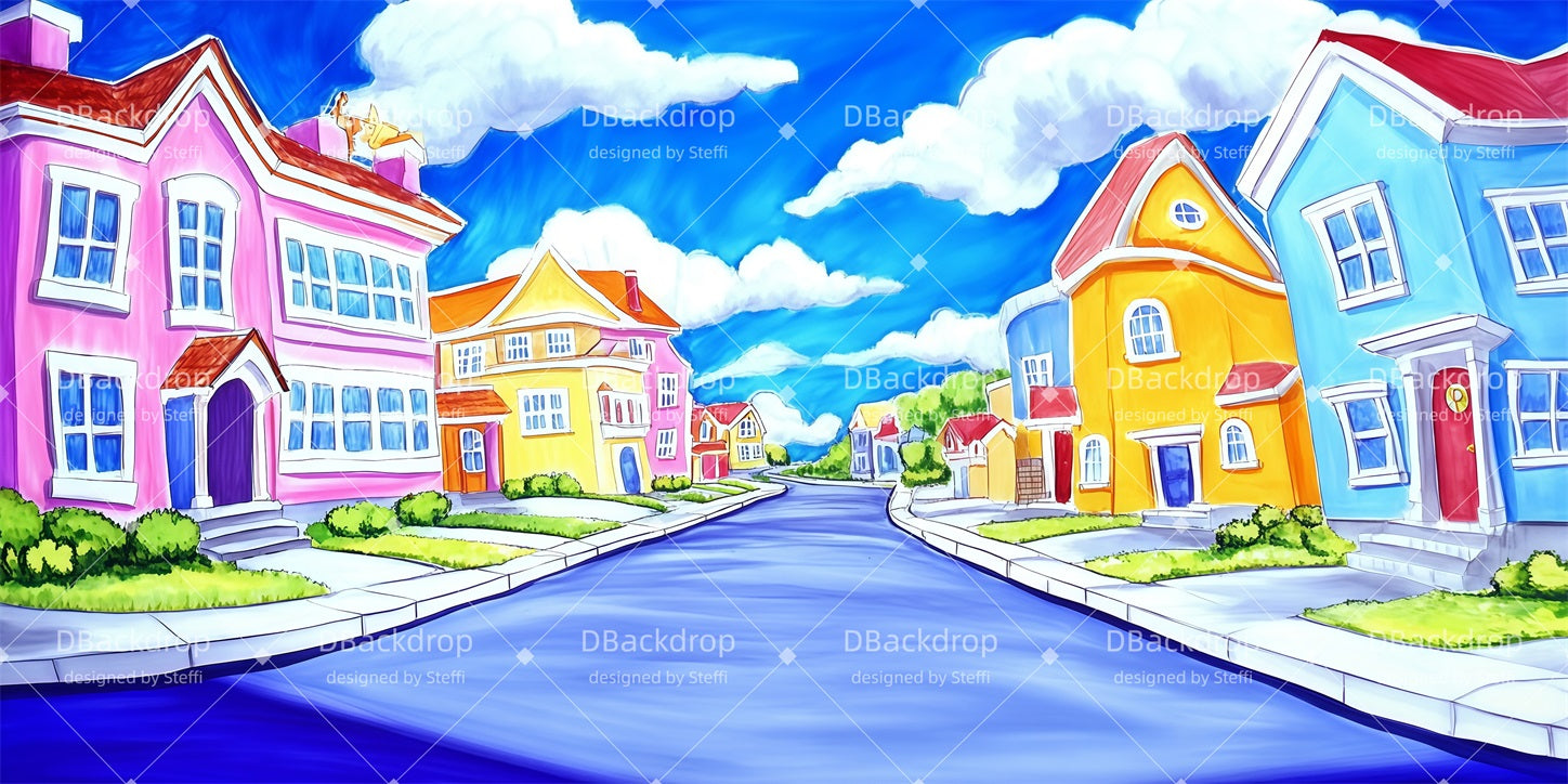 Theater Backdrop Whoville School Professional Stage Backdrops CSH511-T11