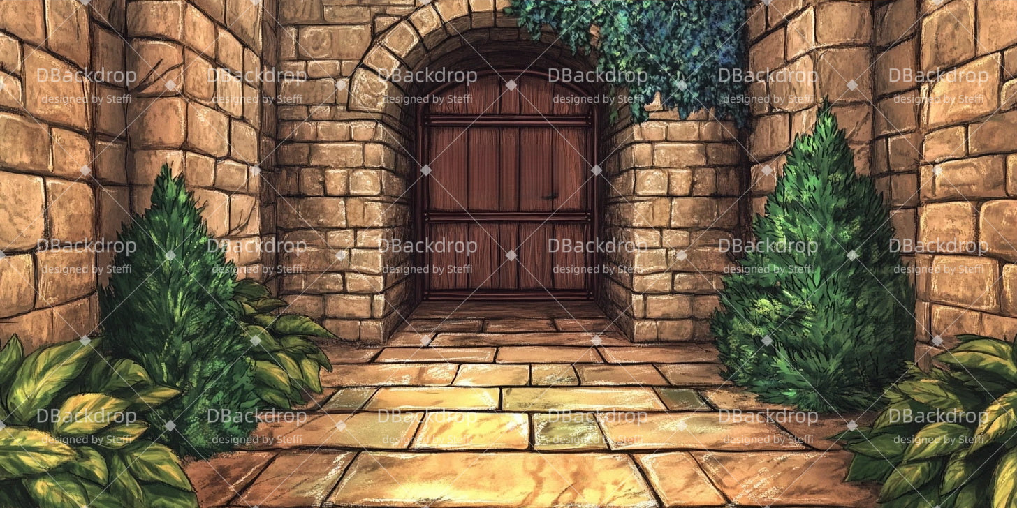 Theatre Stage Backdrop Castle Door Performance Backdrops CSH511-T29