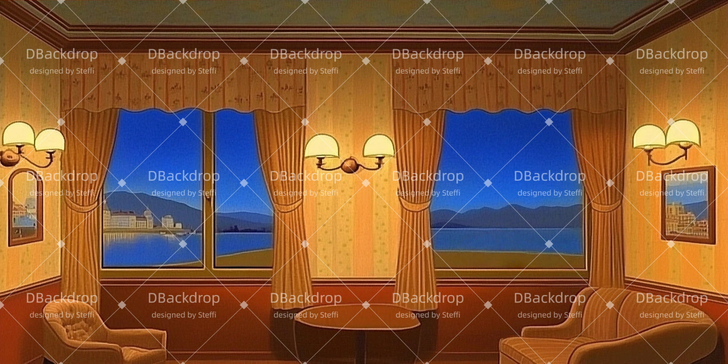 Movie Theater Backdrop Night Clue Lounge Stage Backdrop Ideas CSH511-T38