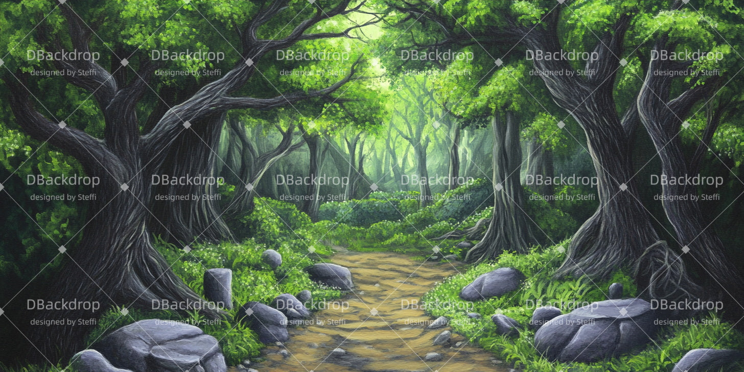 Forest Stage Backdrop Neverland Forest Theater Backdrop CSH511-T4