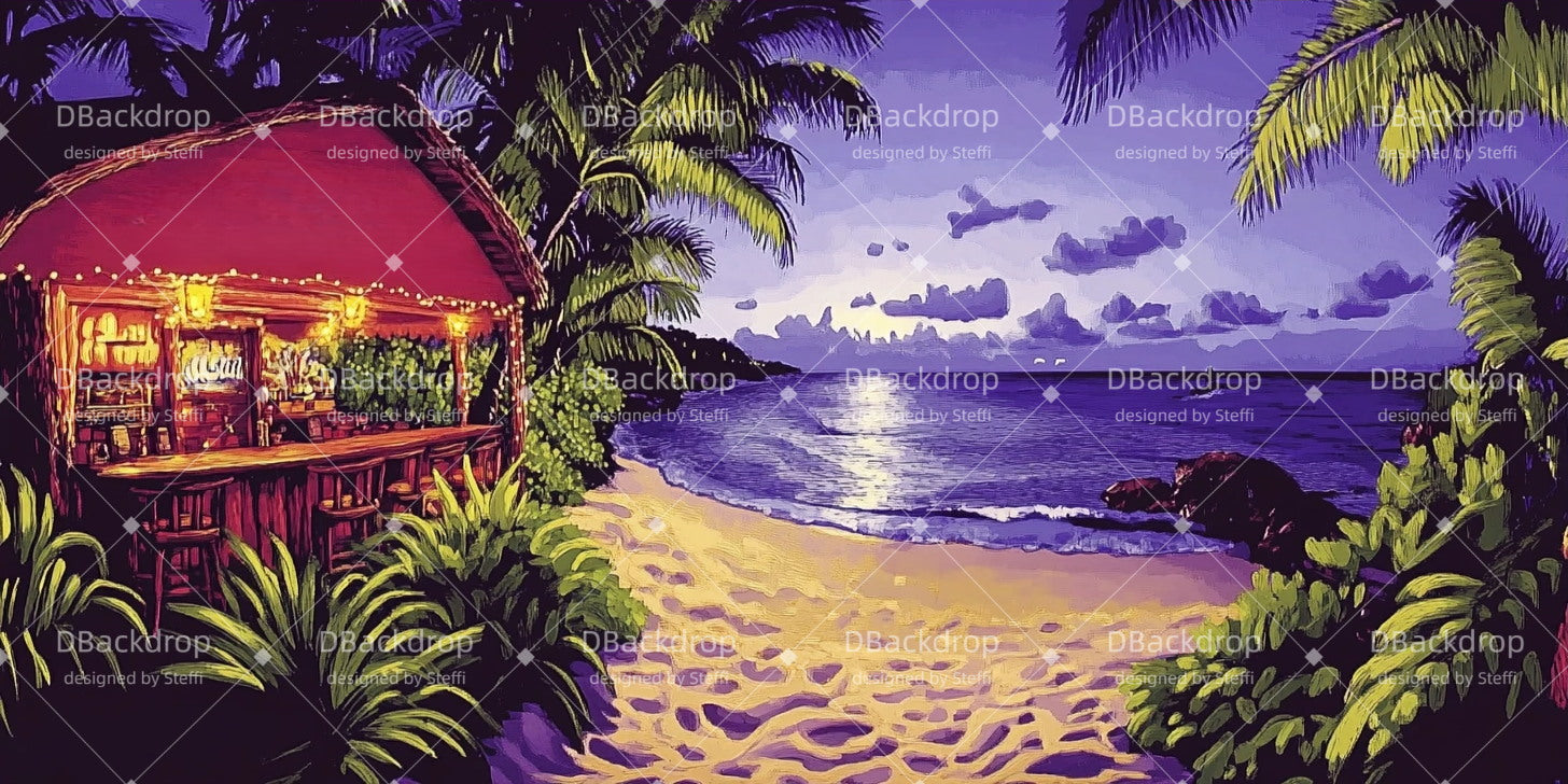 Theater Backdrop Beachside Tavern Stage Scenery Backdrops CSH511-T87