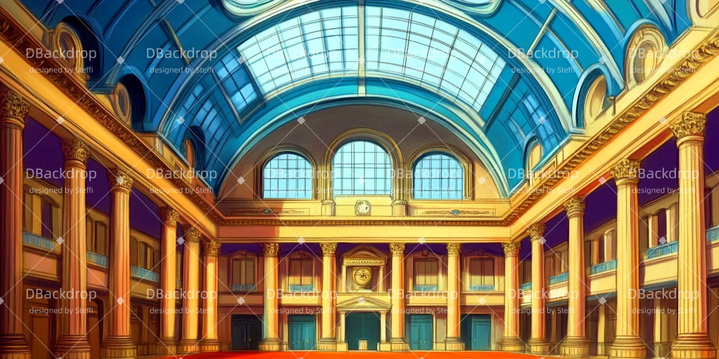 Theater Backdrop Vintage Bank Interior Stage Backdrop Ideas CSH511-T91