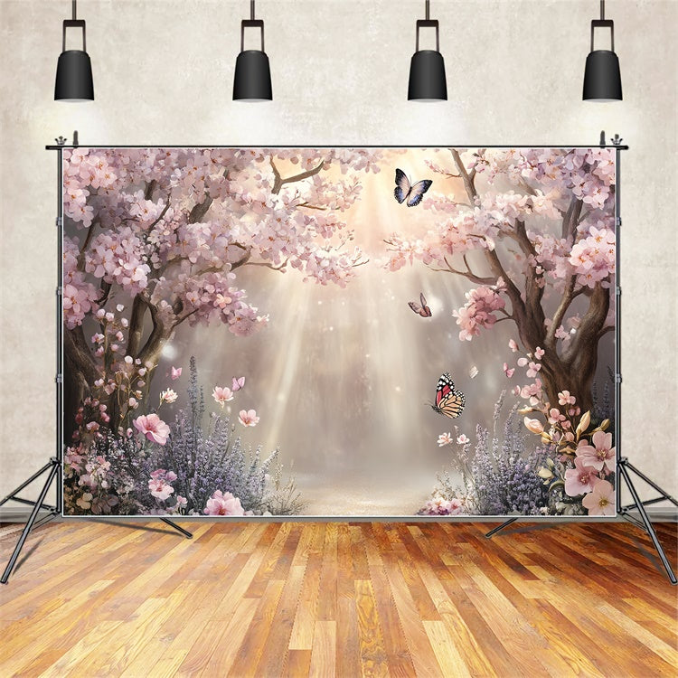 Forest Photography Backdrop Cherry Bloom Glow Backdrop CSH57-167