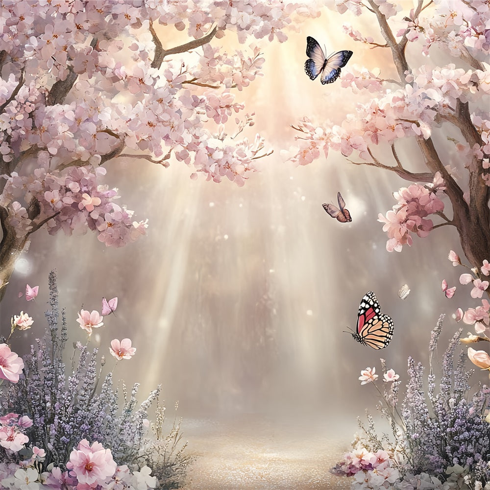 Forest Photography Backdrop Cherry Bloom Glow Backdrop CSH57-167