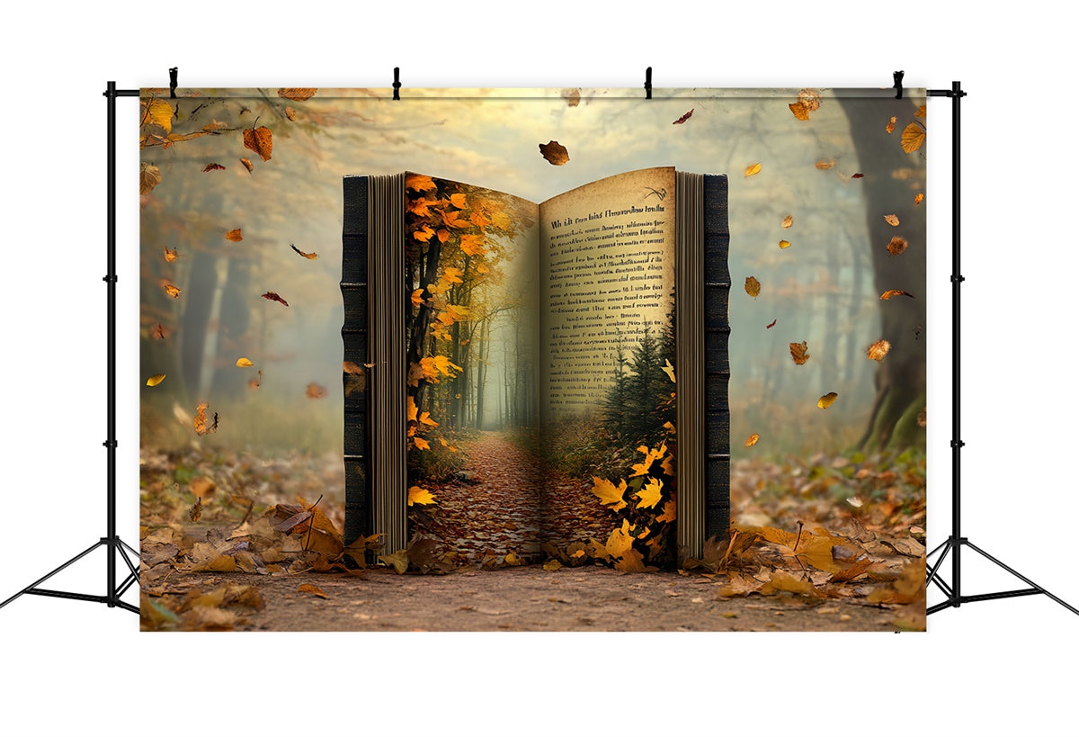 Fall Leaves Backdrop Enchanted Forest Storybook Backdrop CSH57-182