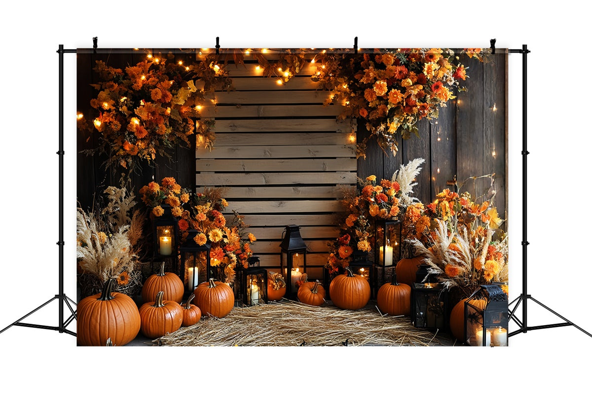 Autumn Backdrops Rustic Harvest Candlelight Backdrop CSH57-187