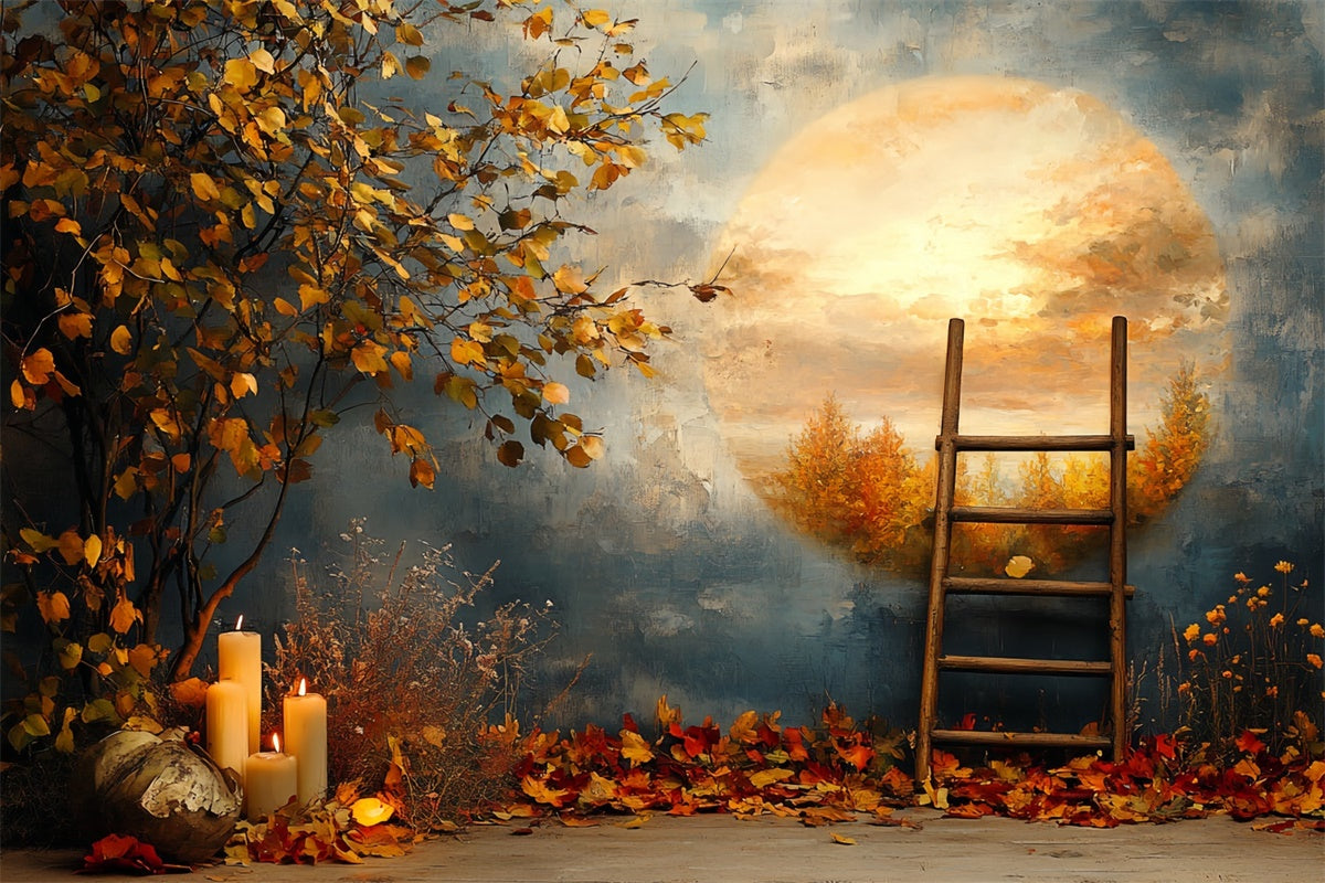 Fall Photoshoot Backdrop Golden Moon Dreamscape Backdrop CSH57-198
