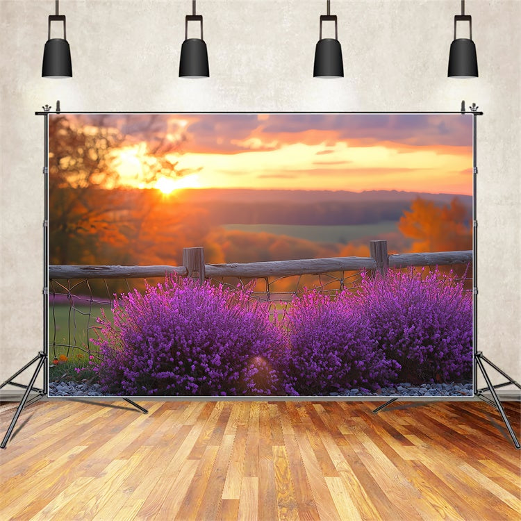 Sunset Backdrop Violet Bloom Horizon Autumn Backdrop CSH57-200