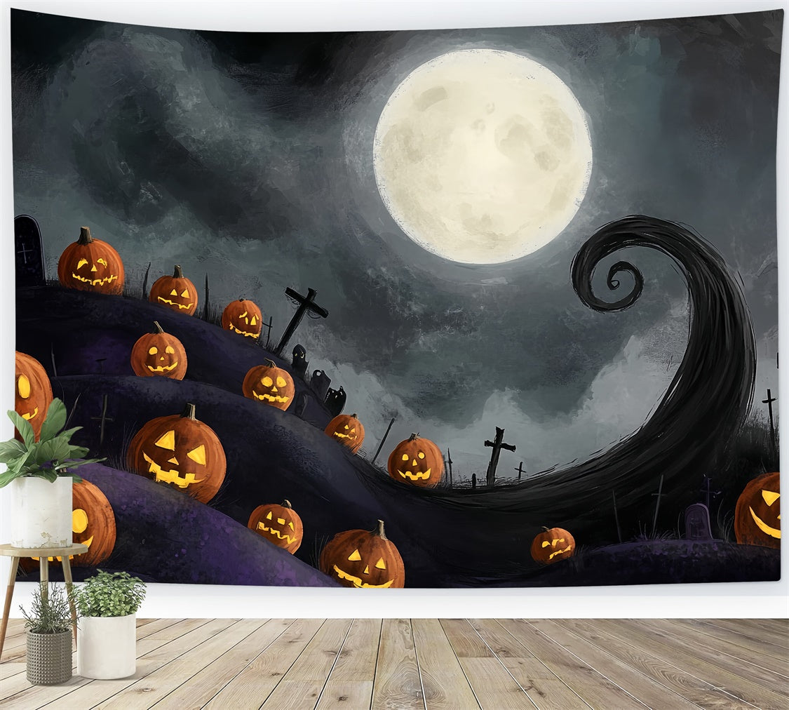 Halloween Moon Backdrop Twisted Hill Moonlight Backdrop CSH57-70