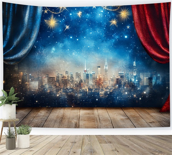 4th of July Backdrops Shimmering Night Cityscape Backdrop CSH6-18