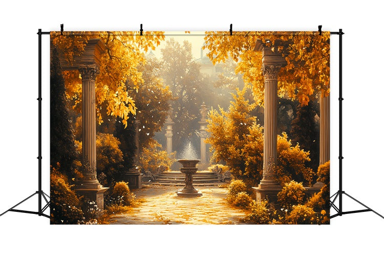 Fall Photography Backdrops Regal Fall Courtyard Backdrop CSH6-186