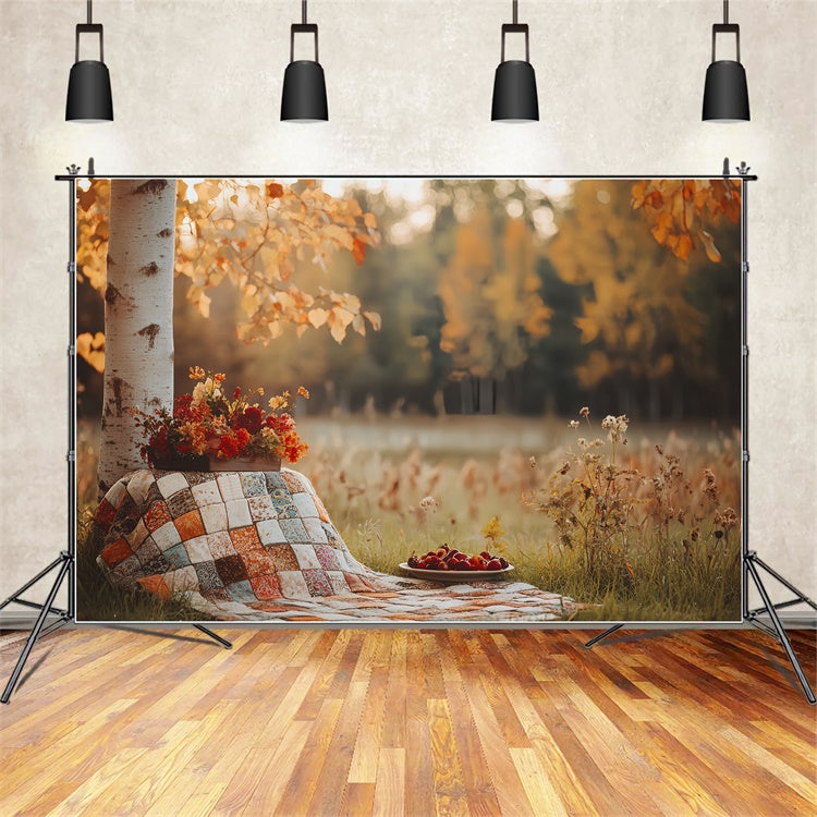 Fall Forest Backdrop Country Picnic Time Backdrop CSH6-207