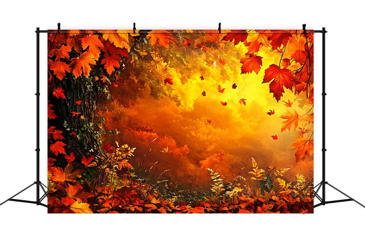 Autumn Leaves Backdrop Dancing Leaves Fantasy Backdrop CSH6-213