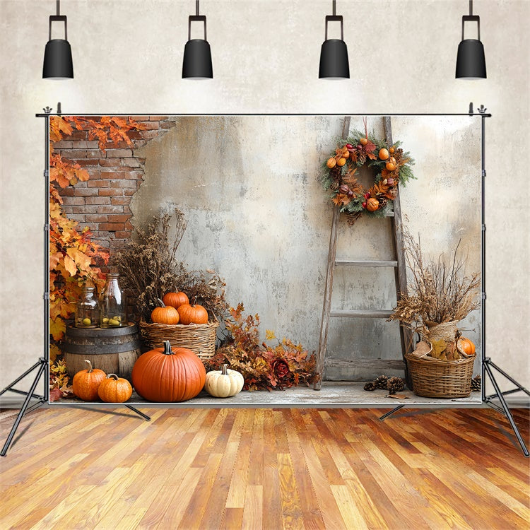 Fall Backdrop For Photos Rustic Harvest Corner Backdrop CSH6-219