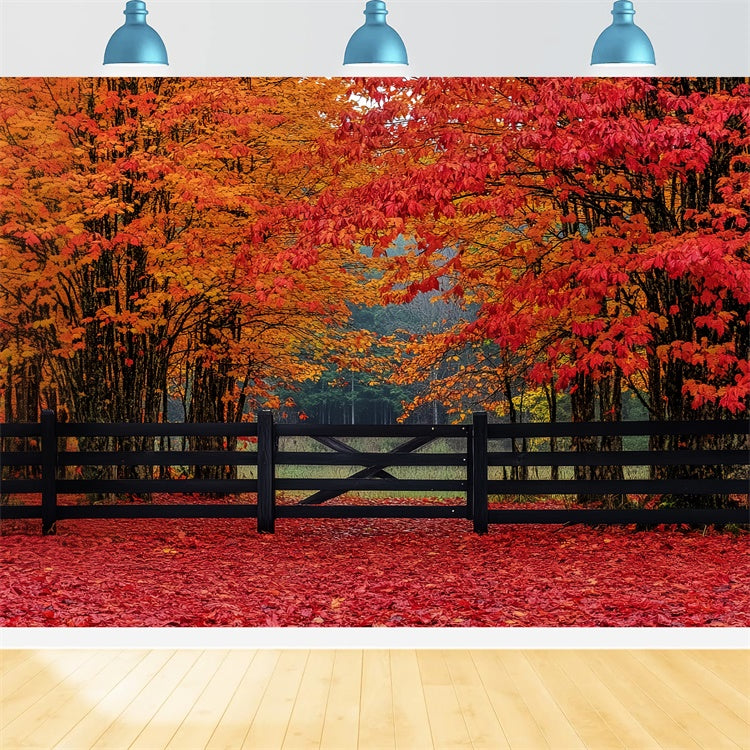 Fall Forest Backdrop Scarlet Forest Entry Backdrop CSH6-220