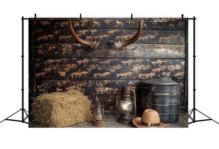 Cake Photography Backdrops Western Cowboy Barn Backdrop CSH6-292