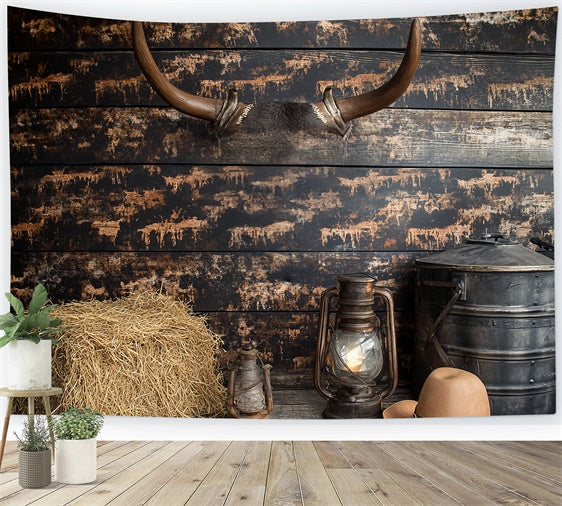 Cake Photography Backdrops Western Cowboy Barn Backdrop CSH6-292