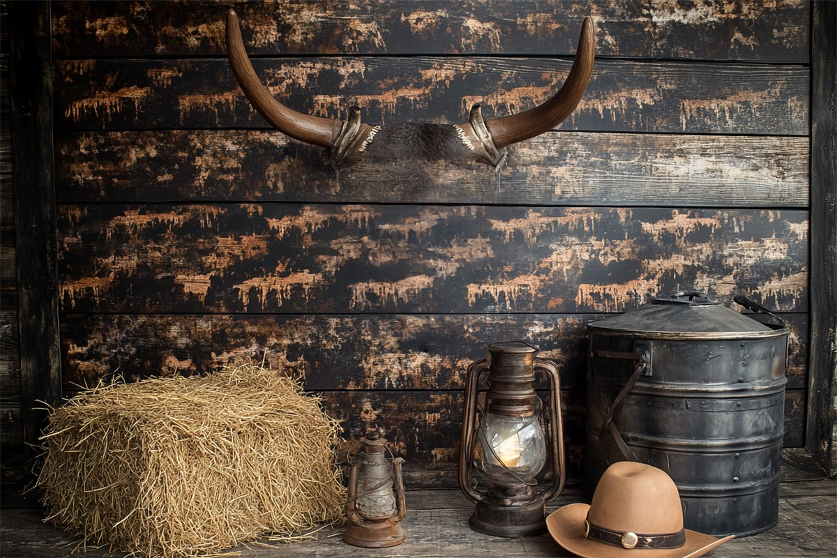Cake Photography Backdrops Western Cowboy Barn Backdrop CSH6-292