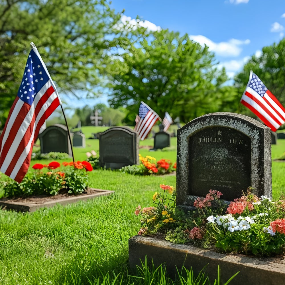 4th of July Backdrops Honoring Heroes Memorial Backdrop CSH6-37