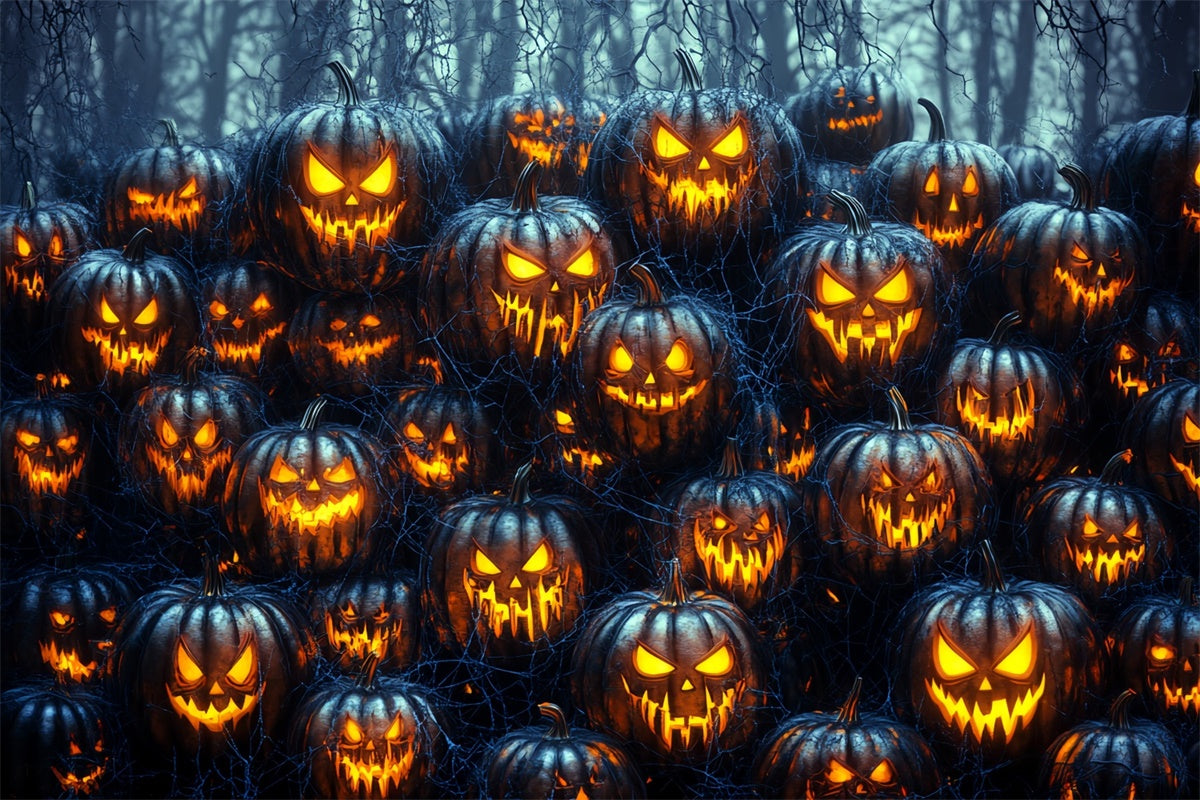 Photography Halloween Backdrop Haunted Pumpkin Horde Backdrop CSH6-75