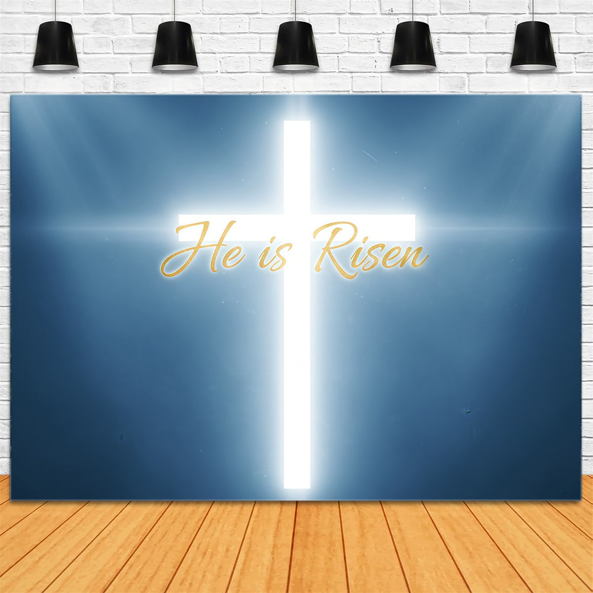 Easter Church Backdrop Radiant Cross Heavenly Light Easter Backdrops CSH61-12