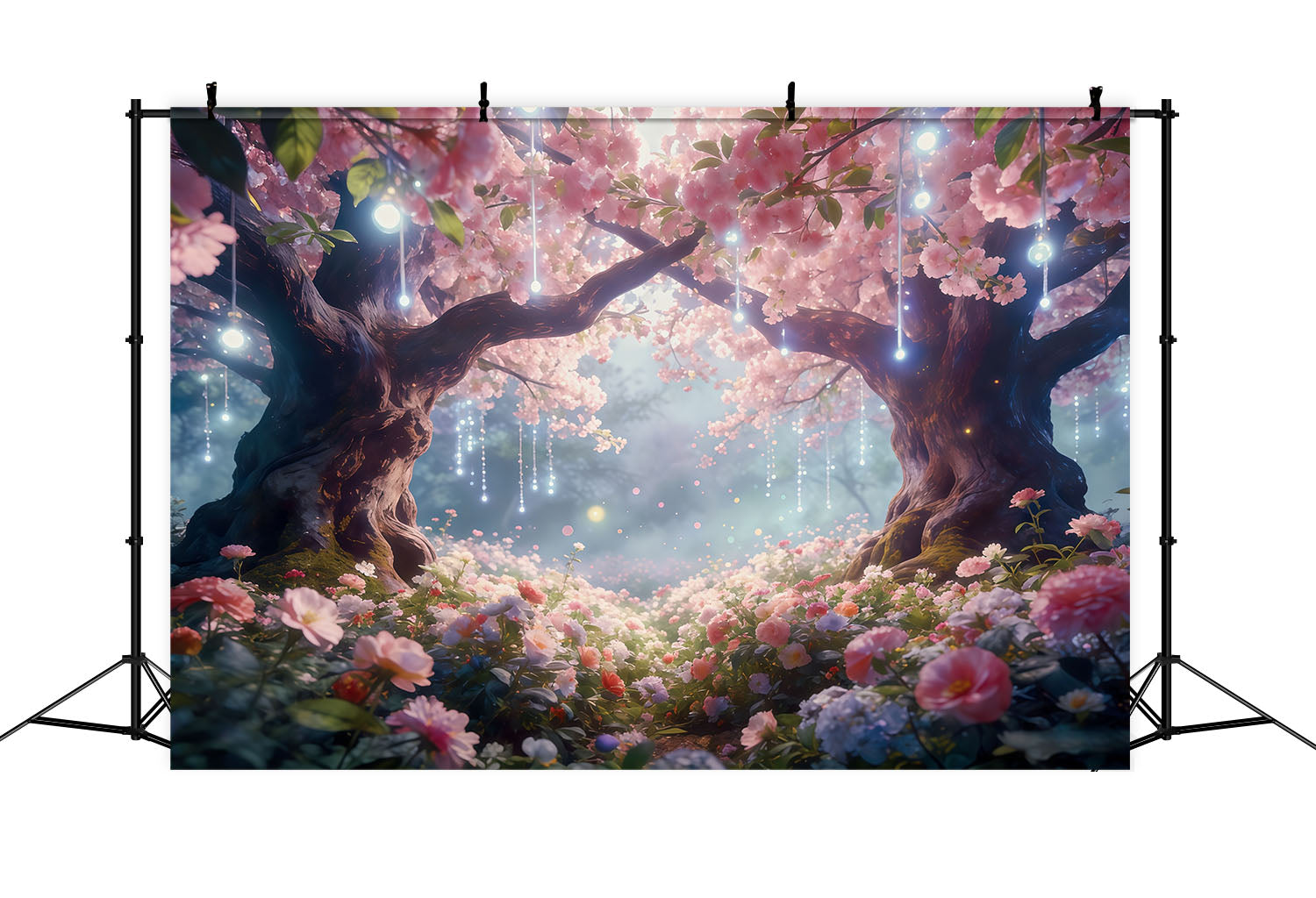 Twilight Forest Backdrop Blush Blossom Light Canopy Forest Backdrop Photography CSH61-206