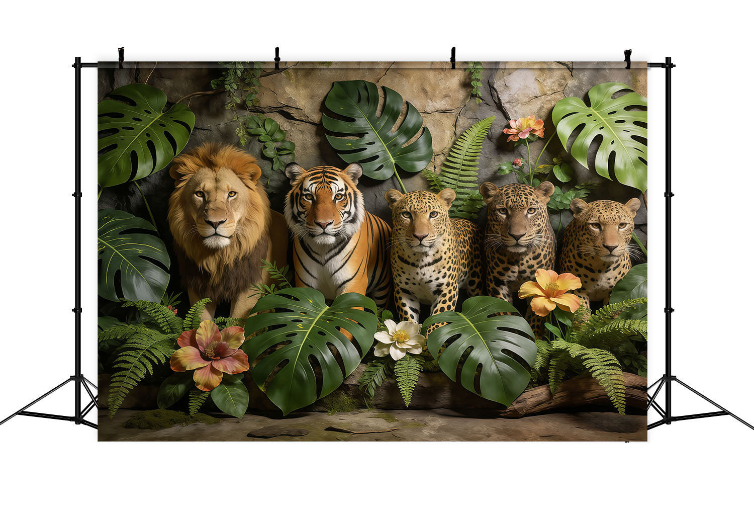 Forest Photo Backdrop Wild Jungle Animal Portrait Wall Rainforest Backdrop CSH61-214