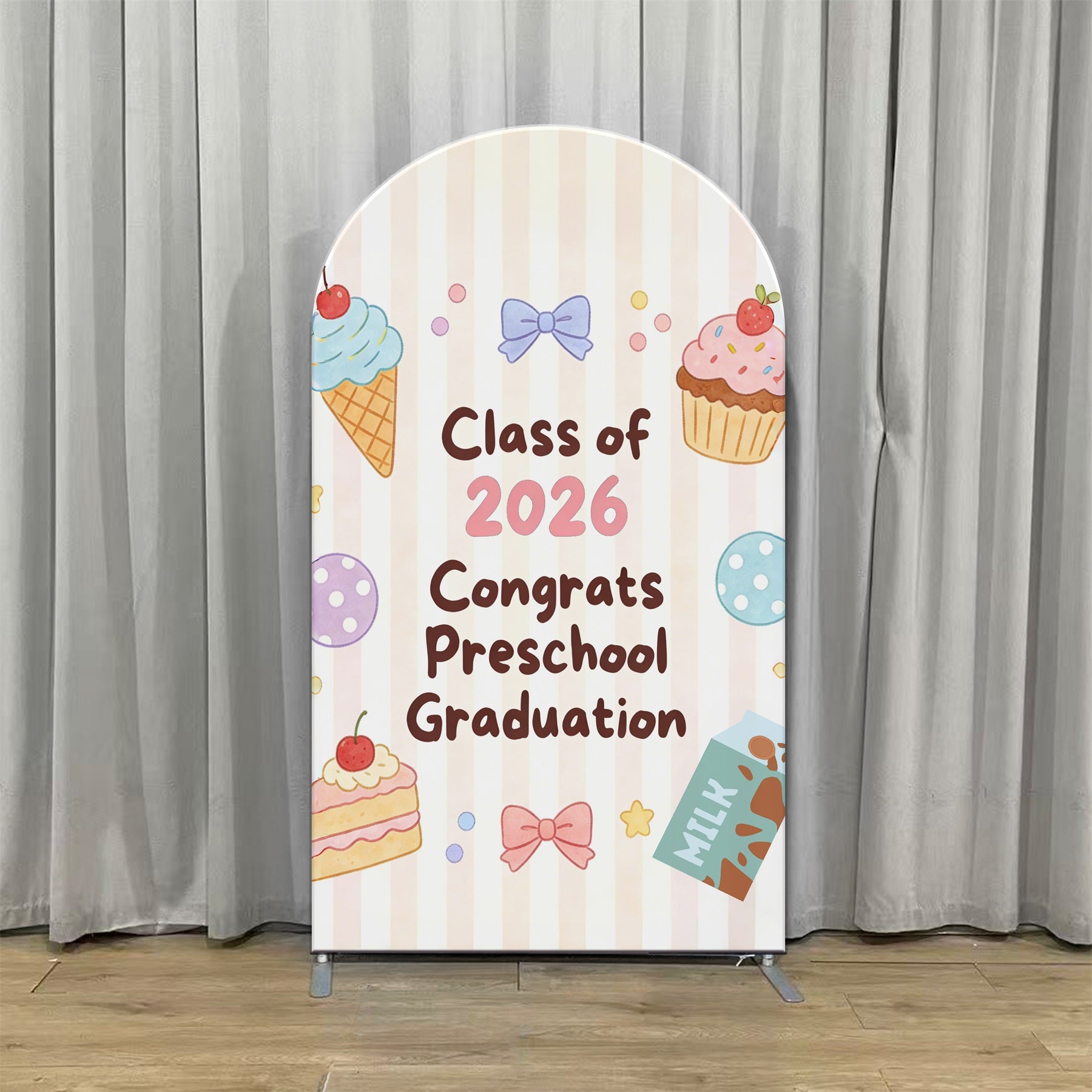 Preschool Graduation Backdrops Sweet Dessert Preschool Arch Graduation Backdrop Banner CSH63-121