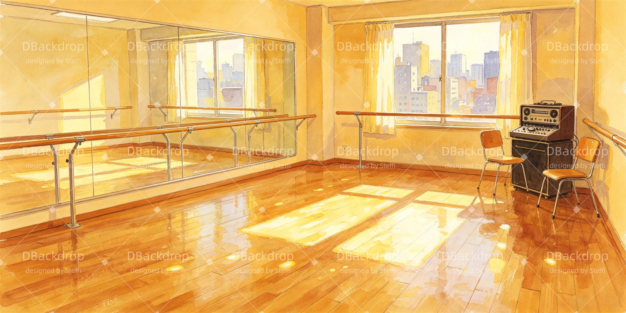 Stage Backdrop Ideas Ballet Dance Studio School Play Backdrops CSH66-T57
