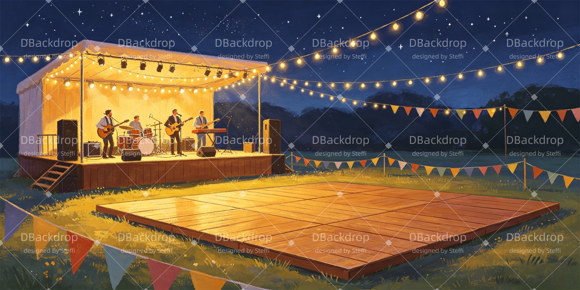 Musical Backdrop Fair Dance Stage Professional Stage Backdrops CSH66-T84