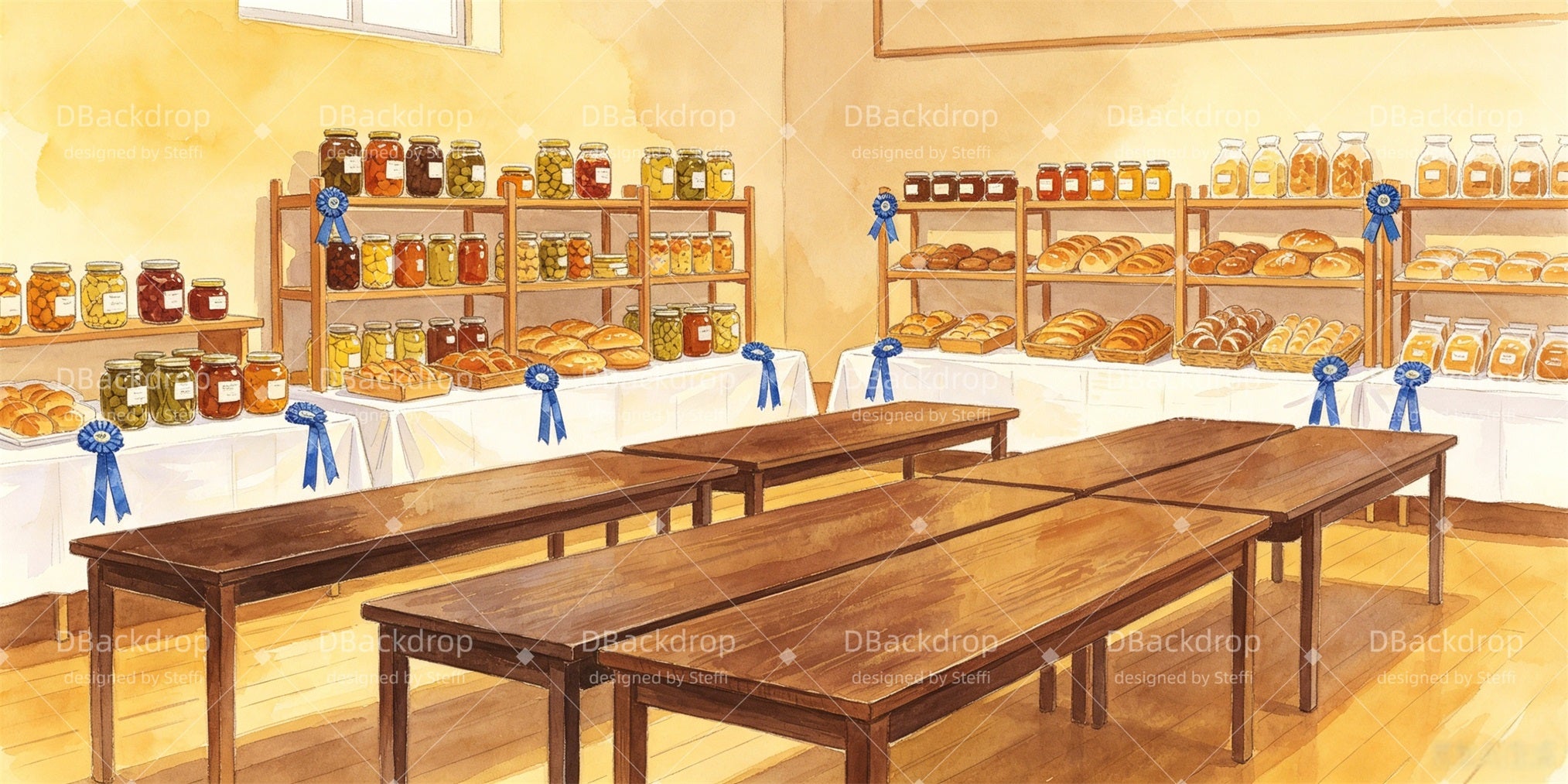 Stage Backdrops Food Exhibit Theater Backdrops For Sale CSH66-T89