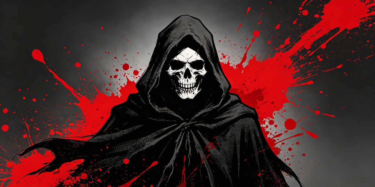 Ghost Halloween Garage Door Cover Grim Reaper Blood Splatter Halloween Garage Door Decoration CSH68-6-2 car