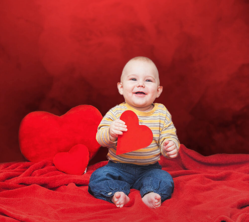 Abstract Watercolor Red Portrait Backdrop for Photo Shoot D206