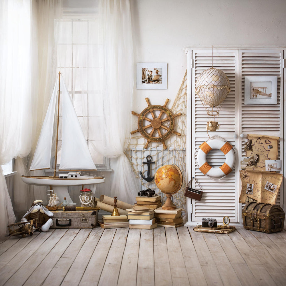 Ocean Traveling Back to School Backdrop DBD7-71