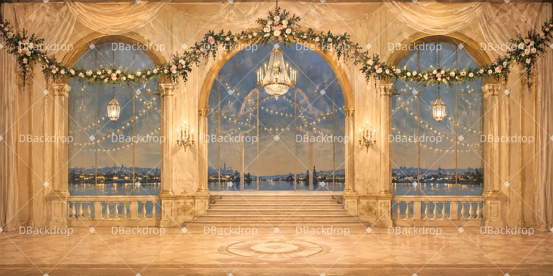 Dance Recital Backdrops Wedding Finale Theater Stage Backdrop DLS65-T20