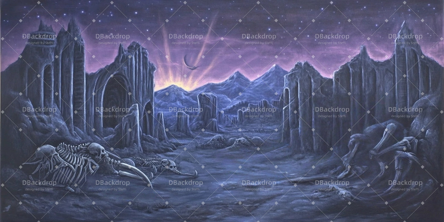 Dance Recital Backdrop Elephant Graveyard Stage Set Backdrop CSH59-T53