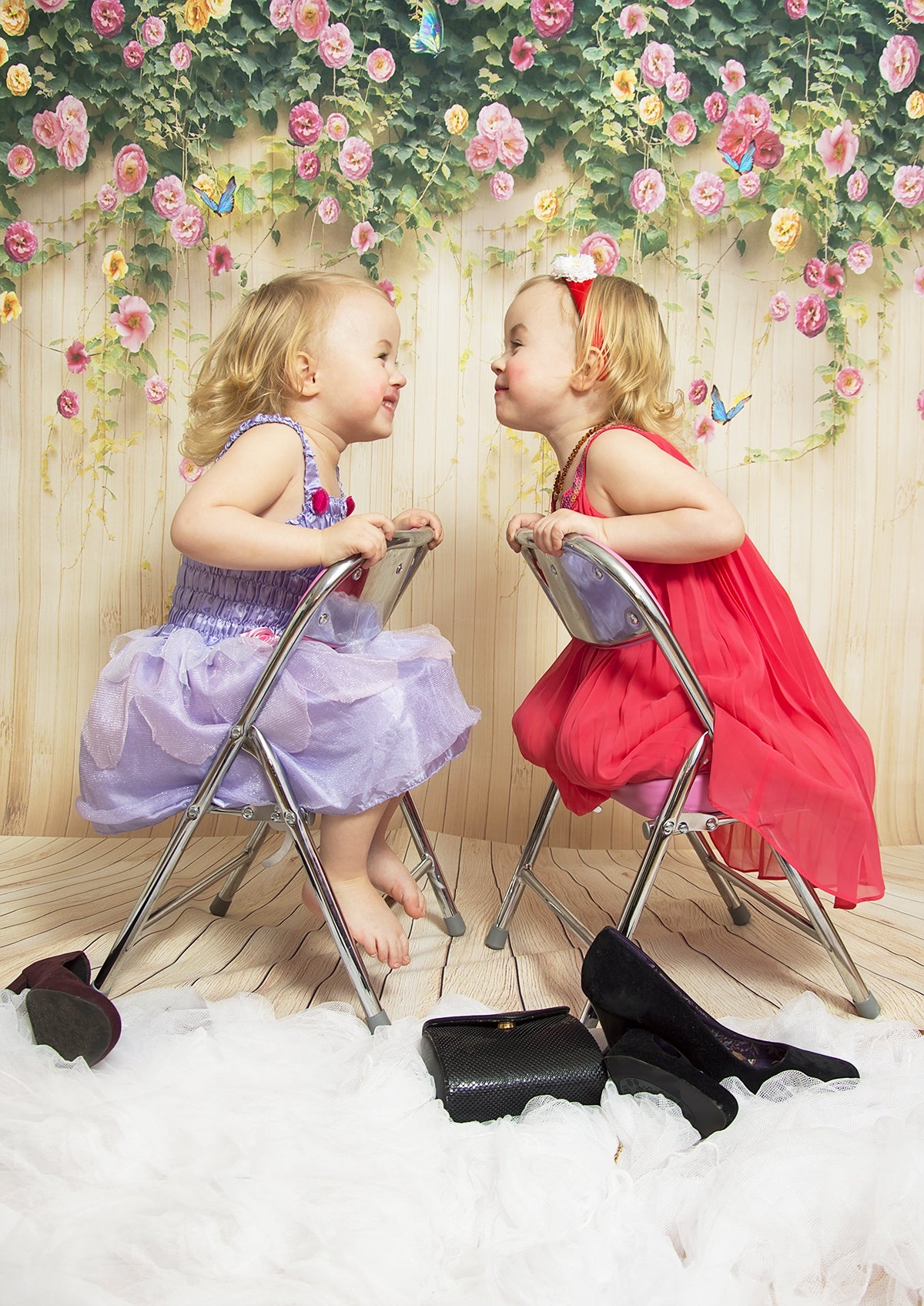 Beautiful Floral Wood Backdrops for Photo Booth F-1489