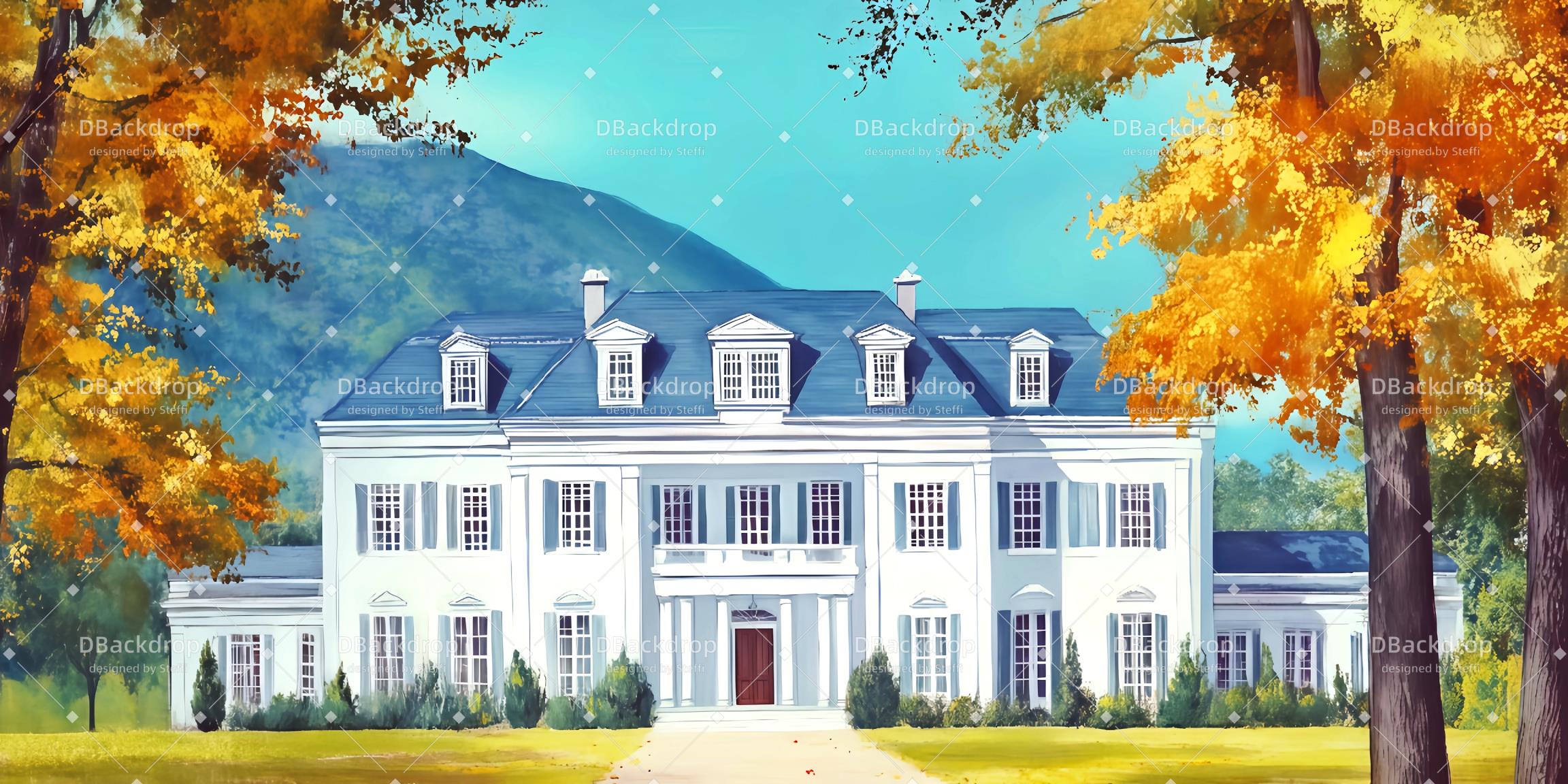 School Play Backdrops Foothill Villa Backdrops for Theater CSH59-T72