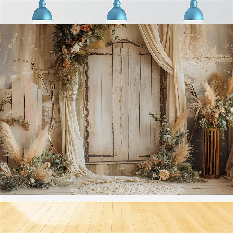 Backdrop For Mother's Day Vintage Boho Wooden Arch Backdrop GQ2-101