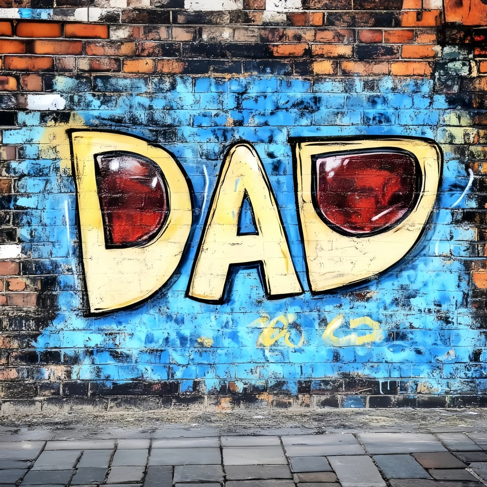 Fathers Day Backdrop Funky Graffiti Dad Wall Backdrop GQ2-207
