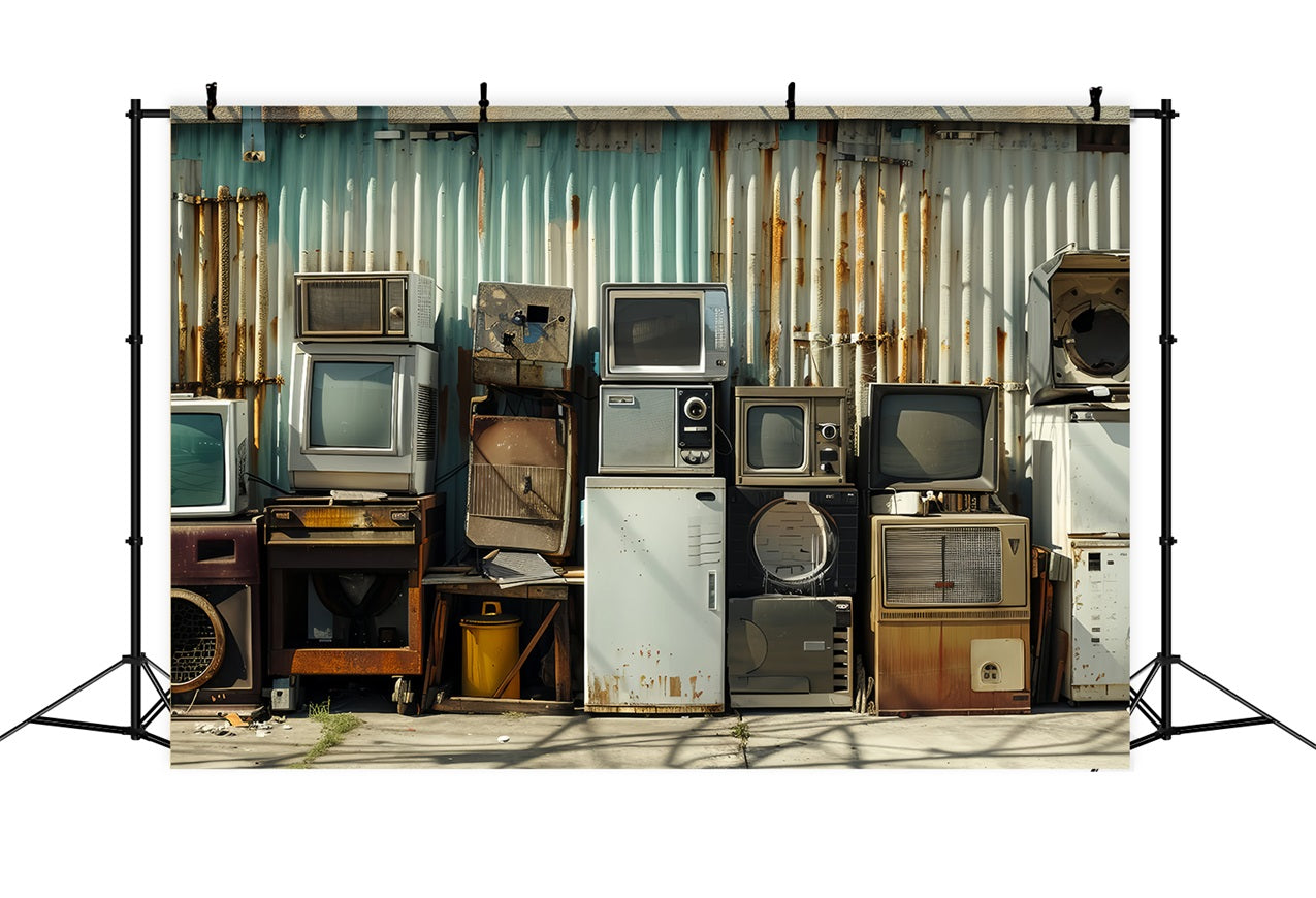 Fathers Day Backdrop Ideas Electronics Rusted Wall Backdrop GQ2-223