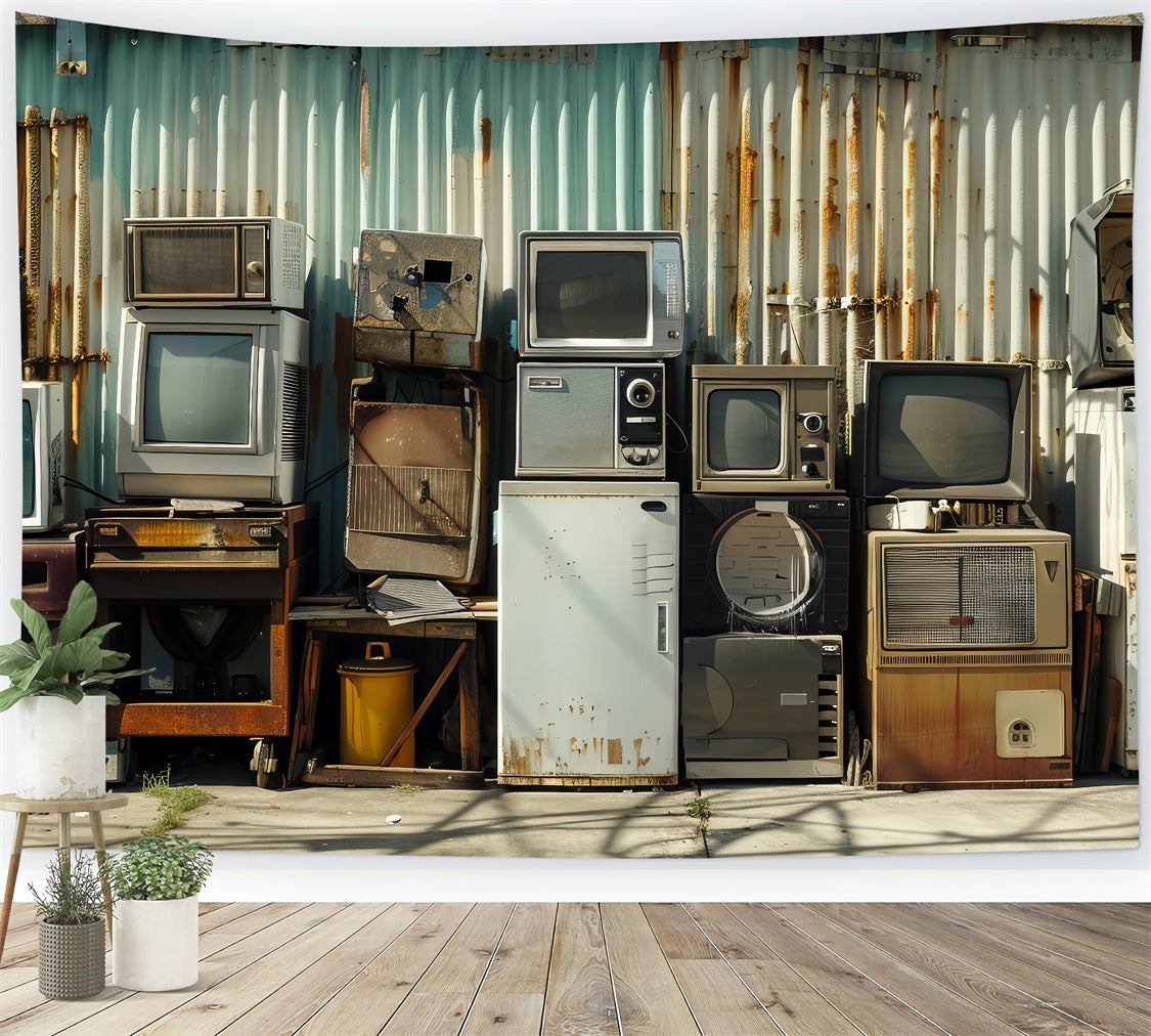 Fathers Day Backdrop Ideas Electronics Rusted Wall Backdrop GQ2-223