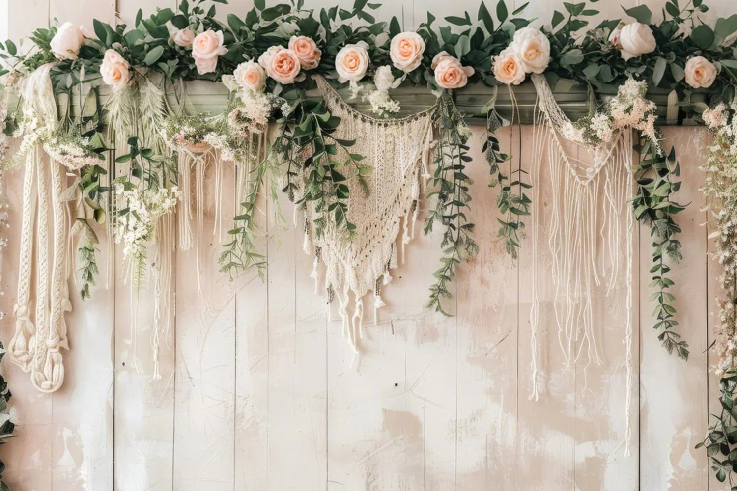 Bohemian Backdrop Vintage Macrame Wall Greenery Backdrop GQ2-6