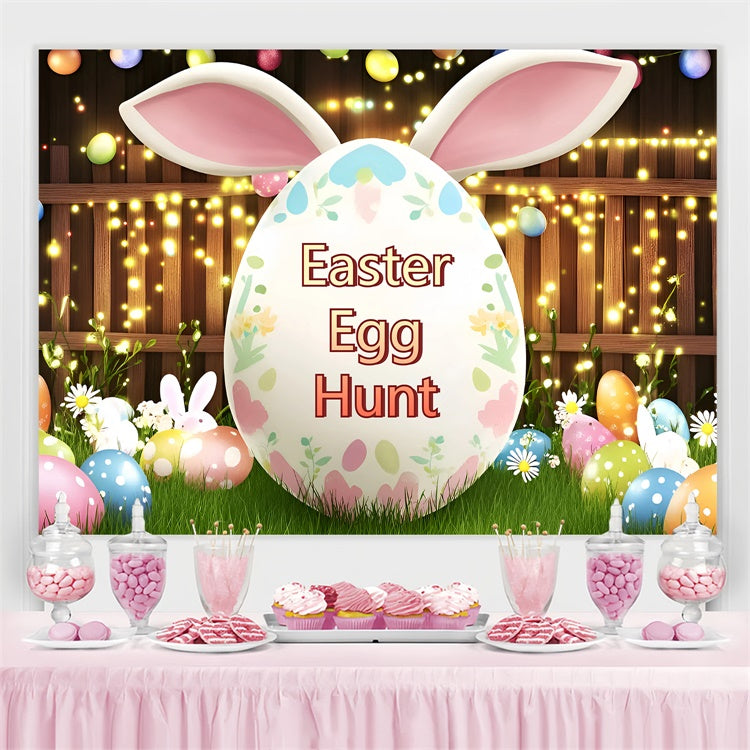 Photo Backdrops Easter Glowing Festive Egg Hunt Custom Backdrop GQ3-208