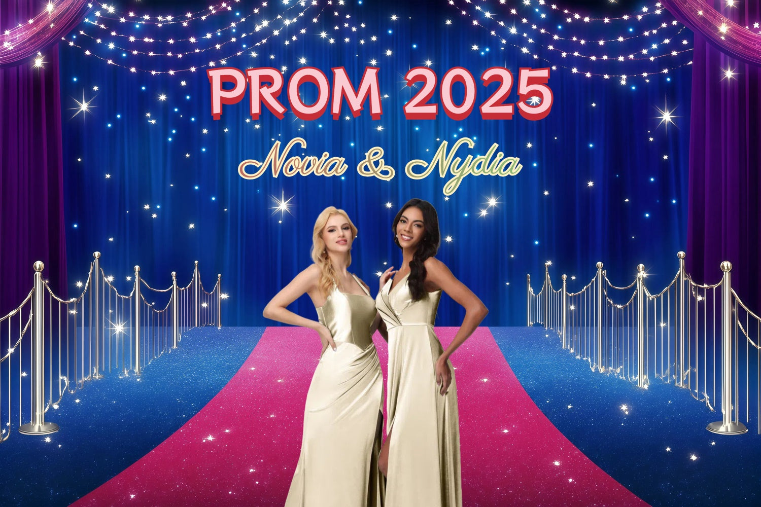 Prom Backdrops Glittering Blue Curtain Graduation Party Custom Backdrop GQ3-243