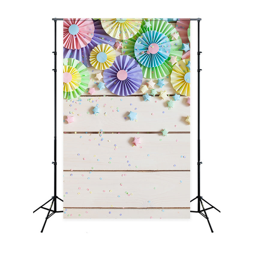 Wood Backdrop Pastel Celebration Backdrop GQ4-101