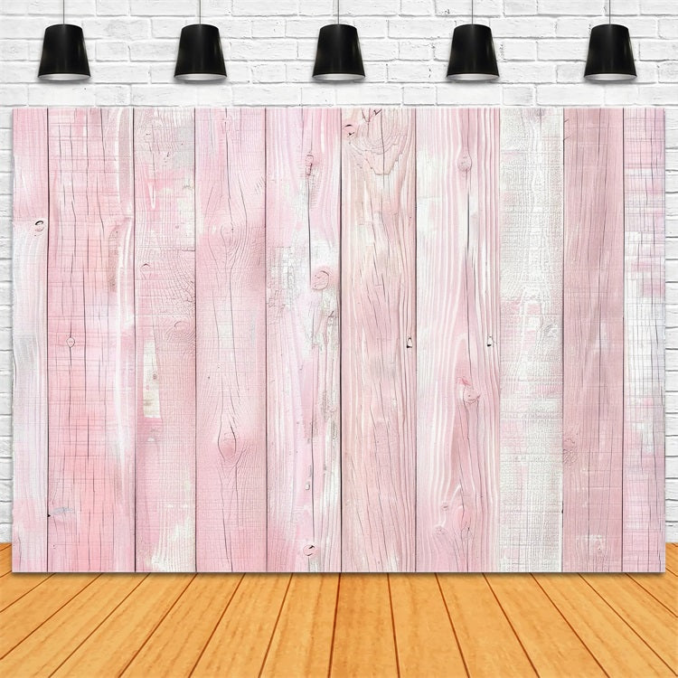 Rustic Wood Backdrop Vintage Pink Washed Backdrop GQ4-106