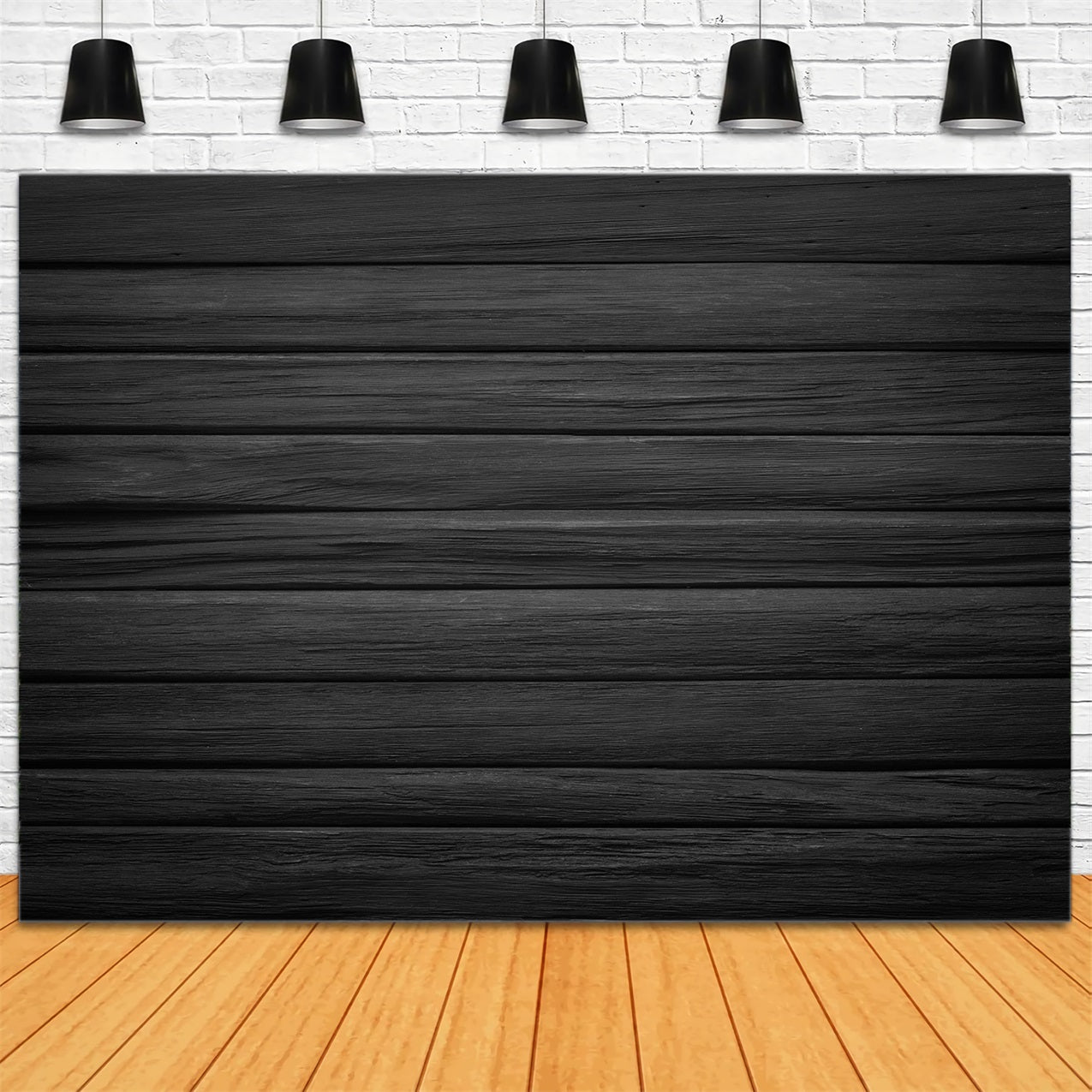 Black Wood Backdrop Black Wall Backdrop GQ4-110
