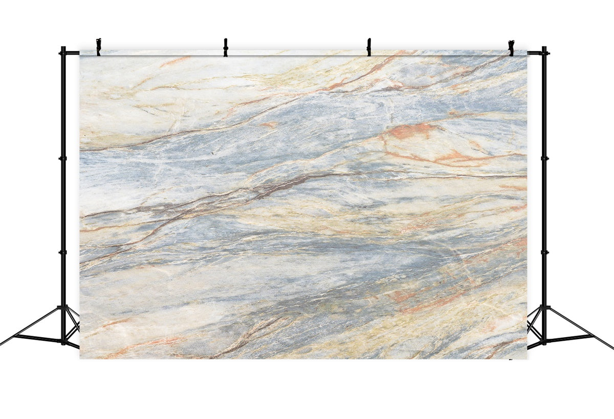 Marble Photography Backdrop Blue Beige Abstract Backdrop GQ4-134