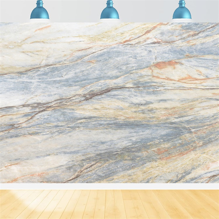 Marble Photography Backdrop Blue Beige Abstract Backdrop GQ4-134